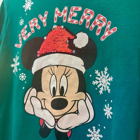 Girl’s Minnie Mouse Christmas Shirt Size 6 - Picture 3 of 6